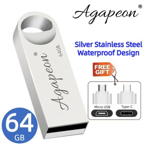 Agapeon 2-in-1 OTG 64gb USB Flash Drive With Free Gifts