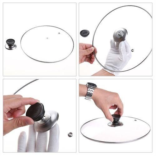 10 PCS Kitchen Universal Replaceable Pot Cover Handle Circular Plastic Knob