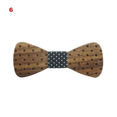 Children Kids Wood Bow Tie Carving Stars Butterfly Wooden Bowtie Wedding Party Accessories New,6 NO5111
