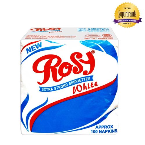 Rosy White Serviettes 100S