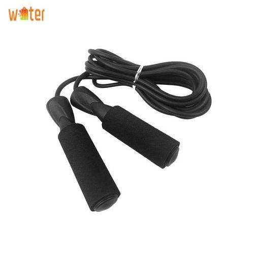 Jump Rope Fitness Skipping Rope Soft Foam-black