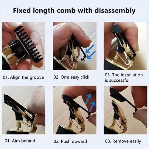 RichRipple T9 USB Charging Beard Trimmer Electric Clipper Hair Kit With Limit Comb
