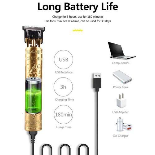 RichRipple T9 USB Charging Beard Trimmer Electric Clipper Hair Kit With Limit Comb