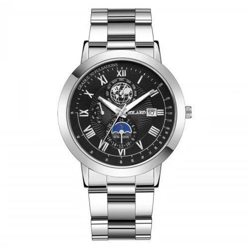 Men Watch Fashion Business Exquisite Watches Male Clock Sports Wristwatch-Silver