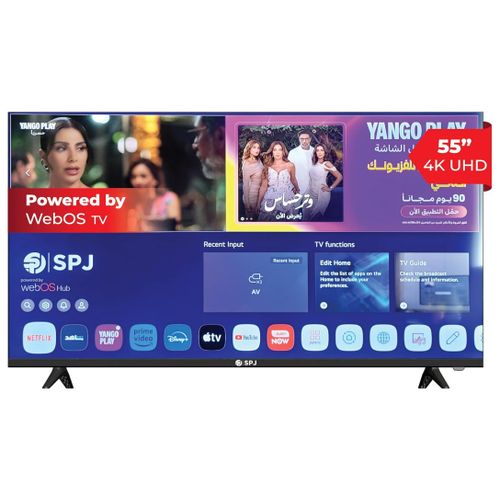 SPJ 55 Inch Smart Frameless UHD 4K Ai ThinQ Webos Series TV - Black.
