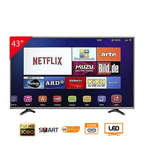 Hisense 43" Smart( Netflix,YouTube Viewing & More) LED TV - Black