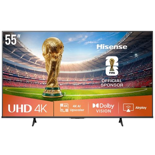 Hisense 55 Inch 4K Utra HD LED VIDAA Smart TV - Black [3Yrs Wrnty]