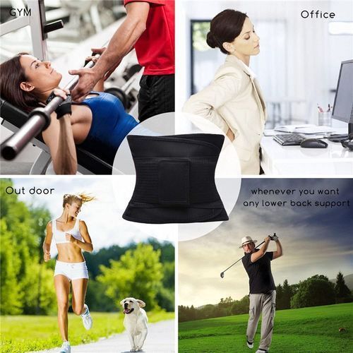 Waist Trainer Belt Waist Cincher Trimmer - Sport Girdle Belt - Black