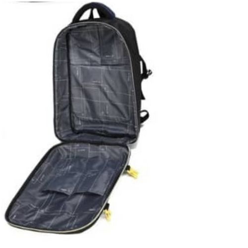 Hard Body Laptop Bag And Free Watch- Navy Blue, Black