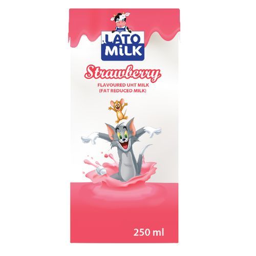 Lato Milk Pack of 12 Strawberry Flavored Milk - 250ml
