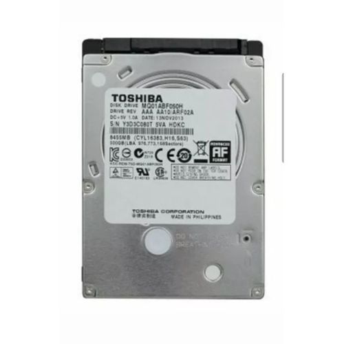 Toshiba Hard Disk 500GB  For Laptop\Computers- Internal And External Use - Silver