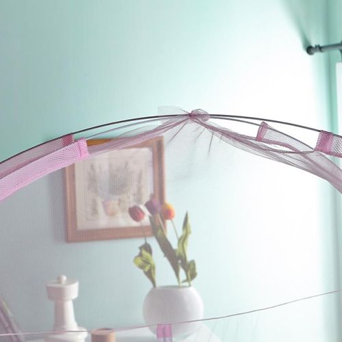David Foldable Tent-Style Mosquito Net  With Zipperbed Net T1  PINK