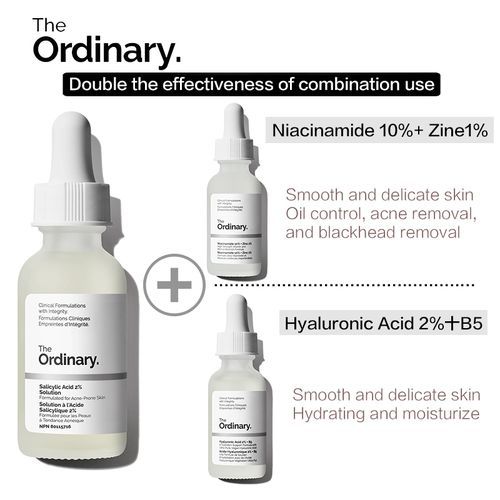The Ordinary Salicylic Acid 2% Solution Facial Essence Treatment Acne Prone Skin Serum For Face Remover Acne Pimple Mark