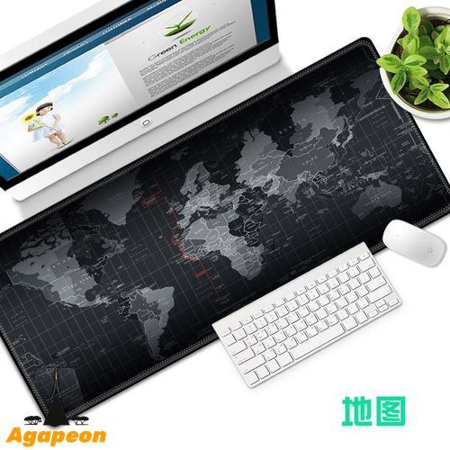Agapeon World Map Pattern Mouse Pad 80*30cm Soft Rubber