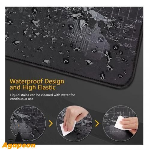 Agapeon World Map Pattern Mouse Pad 80*30cm Soft Rubber