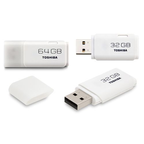 Toshiba USB 32GB Flash Disk Drive, TransMemory High Speed Pen Drive - White
