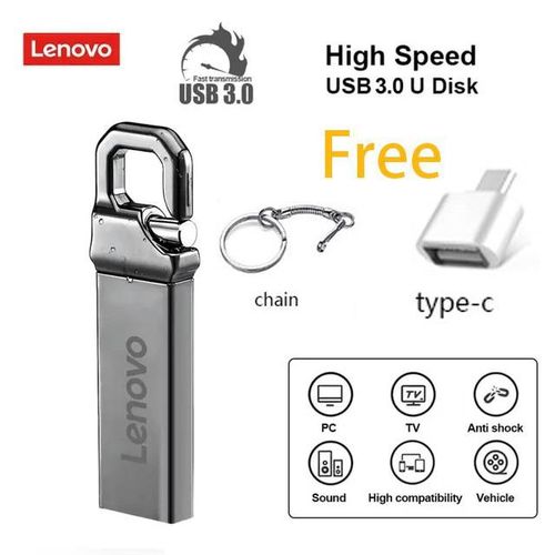 General 2TB USB 3.0 Pen Drive Metal Flash Drive With Type-c 1TB 512GB 256GB High-Speed Storage Waterproof Portable Flash Disk Grey