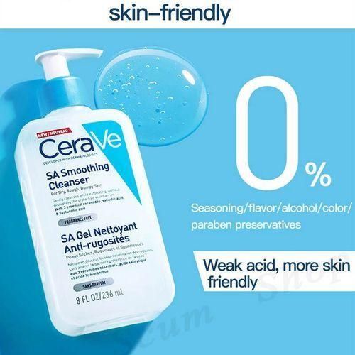 Cerave SA Smoothing Cleanser Acne Prone Oily Skin Washing Agent Anti-acne Facial Cleanser