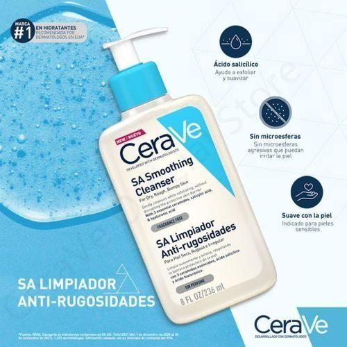 Cerave SA Smoothing Cleanser Acne Prone Oily Skin Washing Agent Anti-acne Facial Cleanser