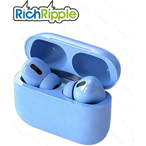 RichRipple Pro3 Bluetooth Headsets Wireless Pods Pro Earpods Earphones--Blue
