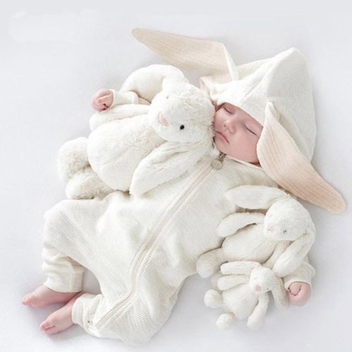 Unisex-Baby Newborn Long Sleeve Big White (6-)