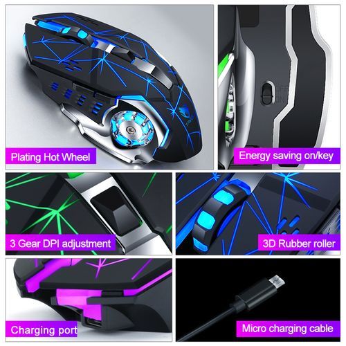 T-wolf 6D 720H Long Battery Rechargeable Gaming Mouse