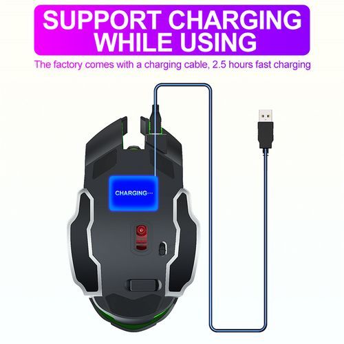 T-wolf 6D 720H Long Battery Rechargeable Gaming Mouse