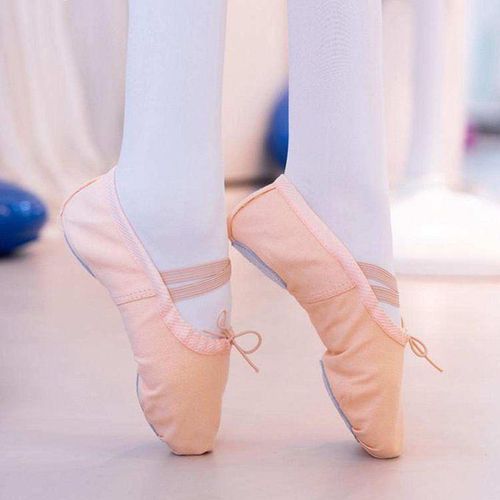 Girls Women Ballet Pointe Shoes Dance Slipper Flats Skin Tone 34