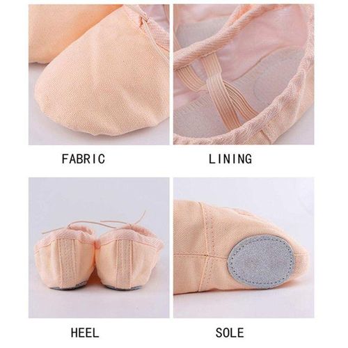 Girls Women Ballet Pointe Shoes Dance Slipper Flats Skin Tone 34