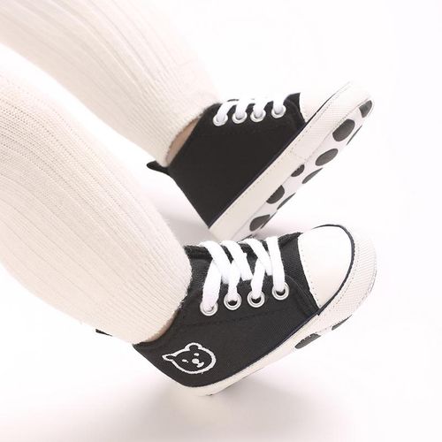 Baby Boy Cartoon Canvas Casual Sneakers Newborn Soft Soled Comfortable Walking Shoes