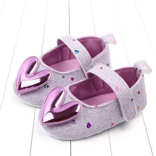 Girl Baby Sequins Love Princess Shoes  Purple