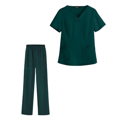 Hospital Nurse Costume With Pockets Stretch For XL Green