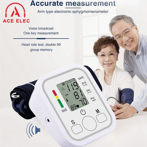 Ace Elec Arm Blood Pressure Monitor Meter-LCD Digital Display