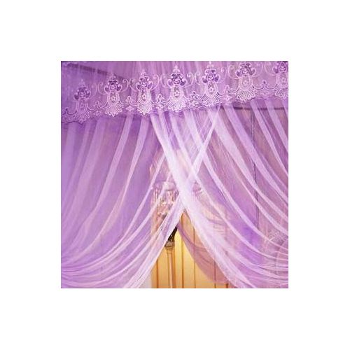 David Cozy Mosquito Net Without Stands & 3 Doors Design Bed Net Bluepack Purple