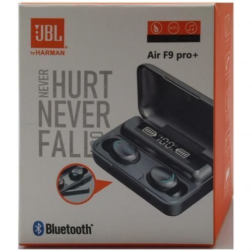 Jbl Air F9 Pro + Pure Bass Bluetooth Earbuds With Power Bank - Black
