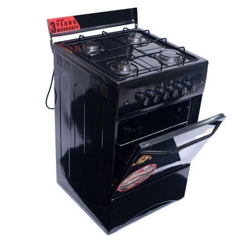 GLC5031E-B 3 Gas + 1 Electric Plate Gas Cooker & Oven 50*50Cm - Black