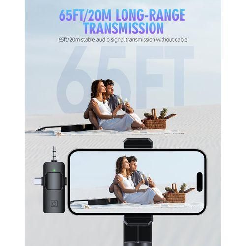 TiLECC Wireless Lapel Microphone Type-c For IPhone Android IPad