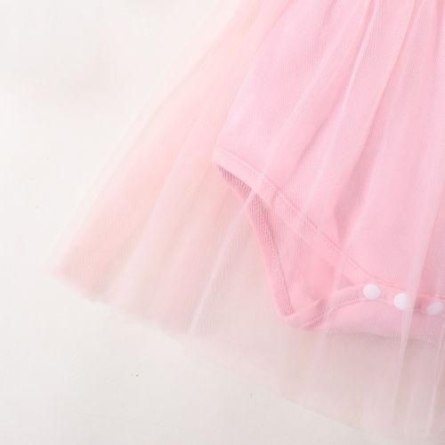0-18months newborn baby girl princess dress summer romper headband-pink