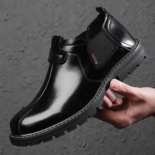 Men's Oxfords Office Loafers Wedding Formal PU Leather Shoes Corporate Black