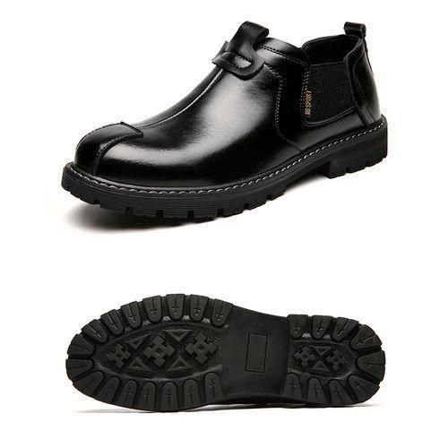 Men's Oxfords Office Loafers Wedding Formal PU Leather Shoes Corporate Black
