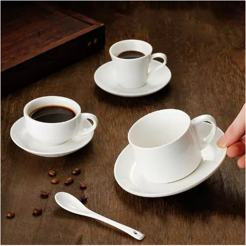 Sundabest 12 Pieces, Cup and Saucer - Coffee Cup Set - 6 Cups & 6 Saucers