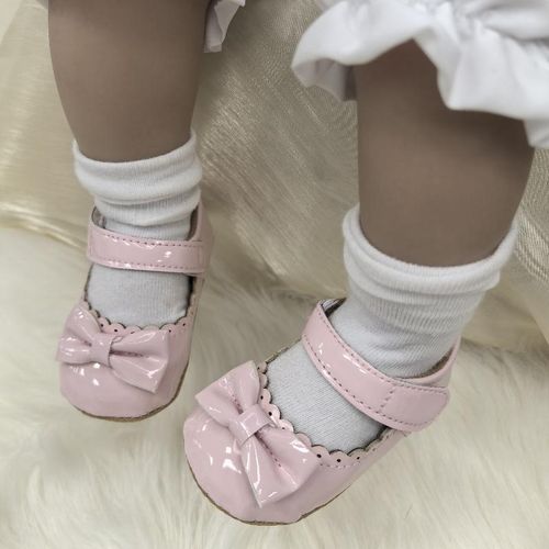 Spring And Autumn 0-1 Year Old Girl Baby Princess Shoes Pink Bow Soft Rubber Bottom Anti Slip And Wear Resistant Flat Bottom Single Shoes
