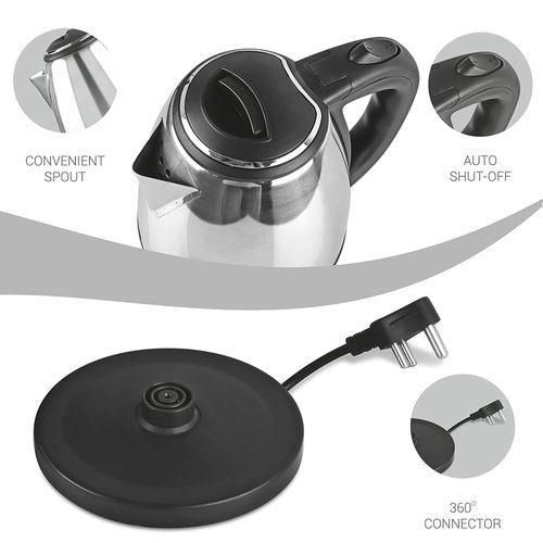 Pixel 2 Liters First Boiling Electric Kettle - Stainless 1 Year Warranty