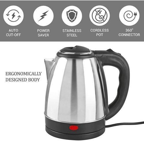 Pixel 2 Liters First Boiling Electric Kettle - Stainless 1 Year Warranty