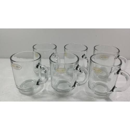 Deli Set Of 6 Glass Tea & Coffee Cups - Glass cups