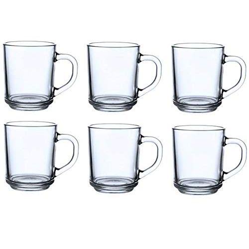 Deli Set Of 6 Glass Tea & Coffee Cups - Glass cups