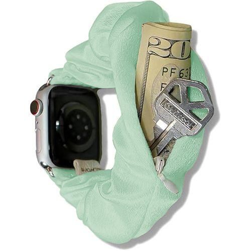 Watch Bands Replacement Cloth Soft For 38/40/41mm Unisex Light Green..