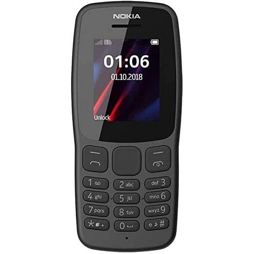 Nokia 105 DS 1.8'' Dual Sim, FM Radio, Torch light, 800MAH African Edition - Black