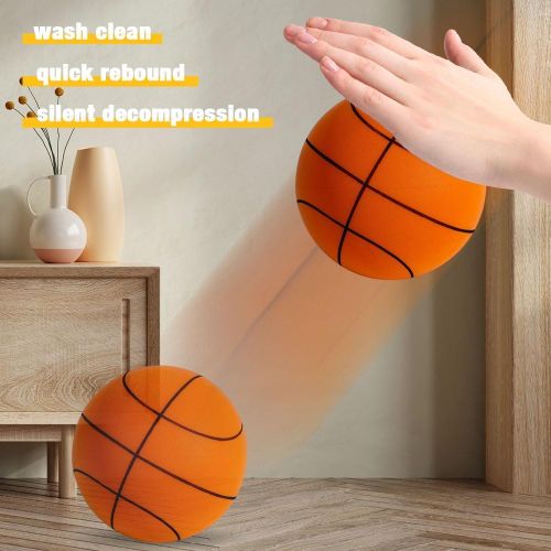 Children's Toys Plastic Bouncy Basketball--Orange-L