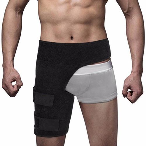 Anti-muscle Strain Sports Hip Thigh Belt Black
